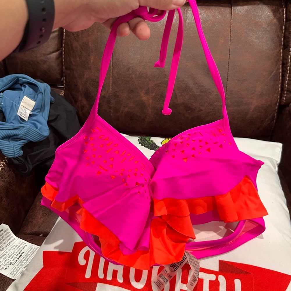 PINK Victoria's Secret Hot Pink Bikini Top